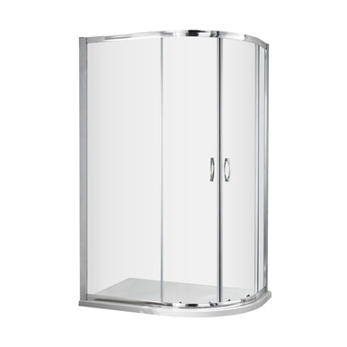 Nuie Chrome Ella Offset Quadrant Shower Enclosure | | Aluminium | 800Mm X 1200Mm X 1850Mm