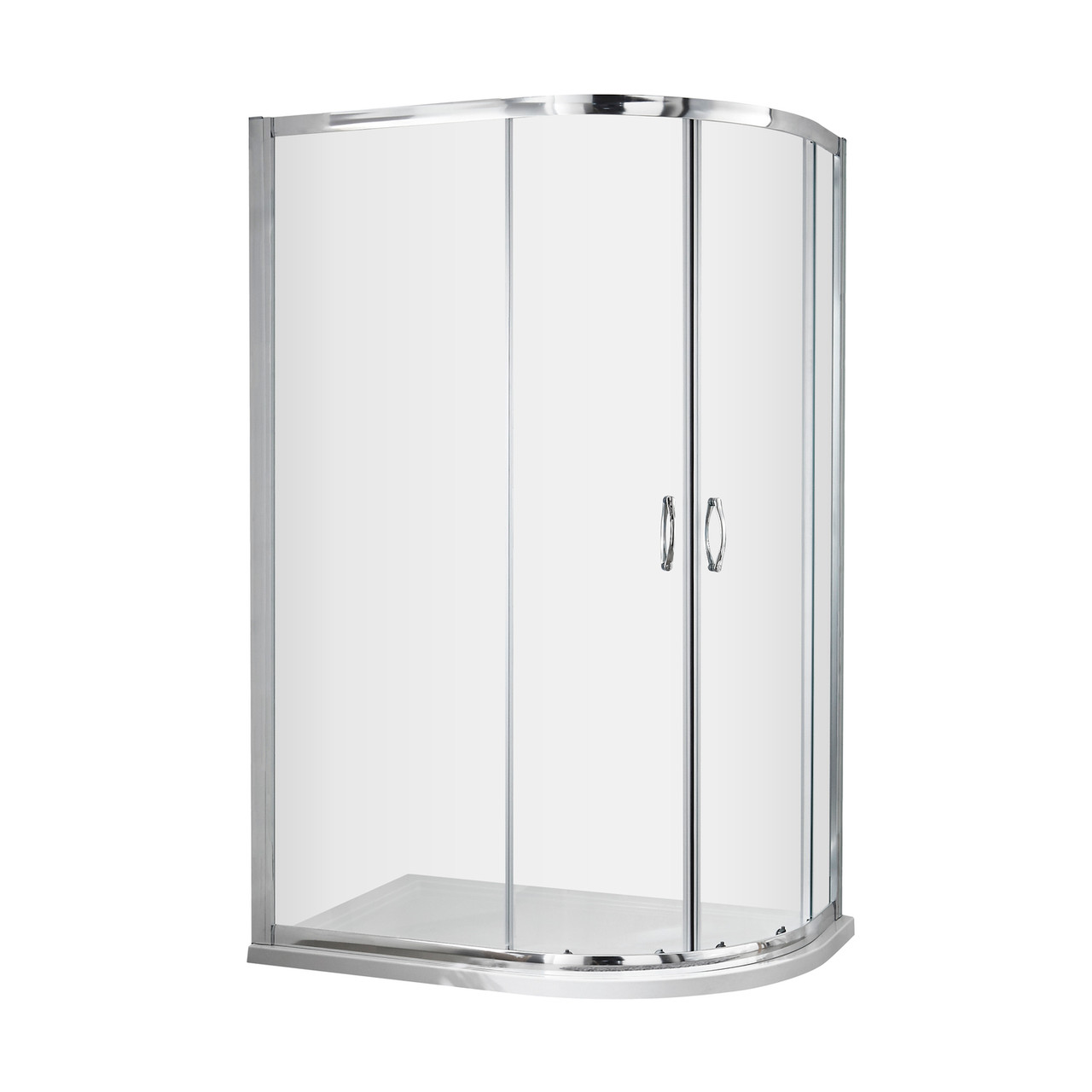 Nuie Chrome Ella Offset Quadrant Shower Enclosure | | Aluminium | 900Mm X 1200Mm X 1850Mm