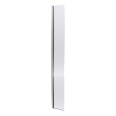 Hudson Reed Chrome Fluted Concealed Hinged Wetroom Screen With Fittings | | Aluminium | 300Mm X 1950Mm