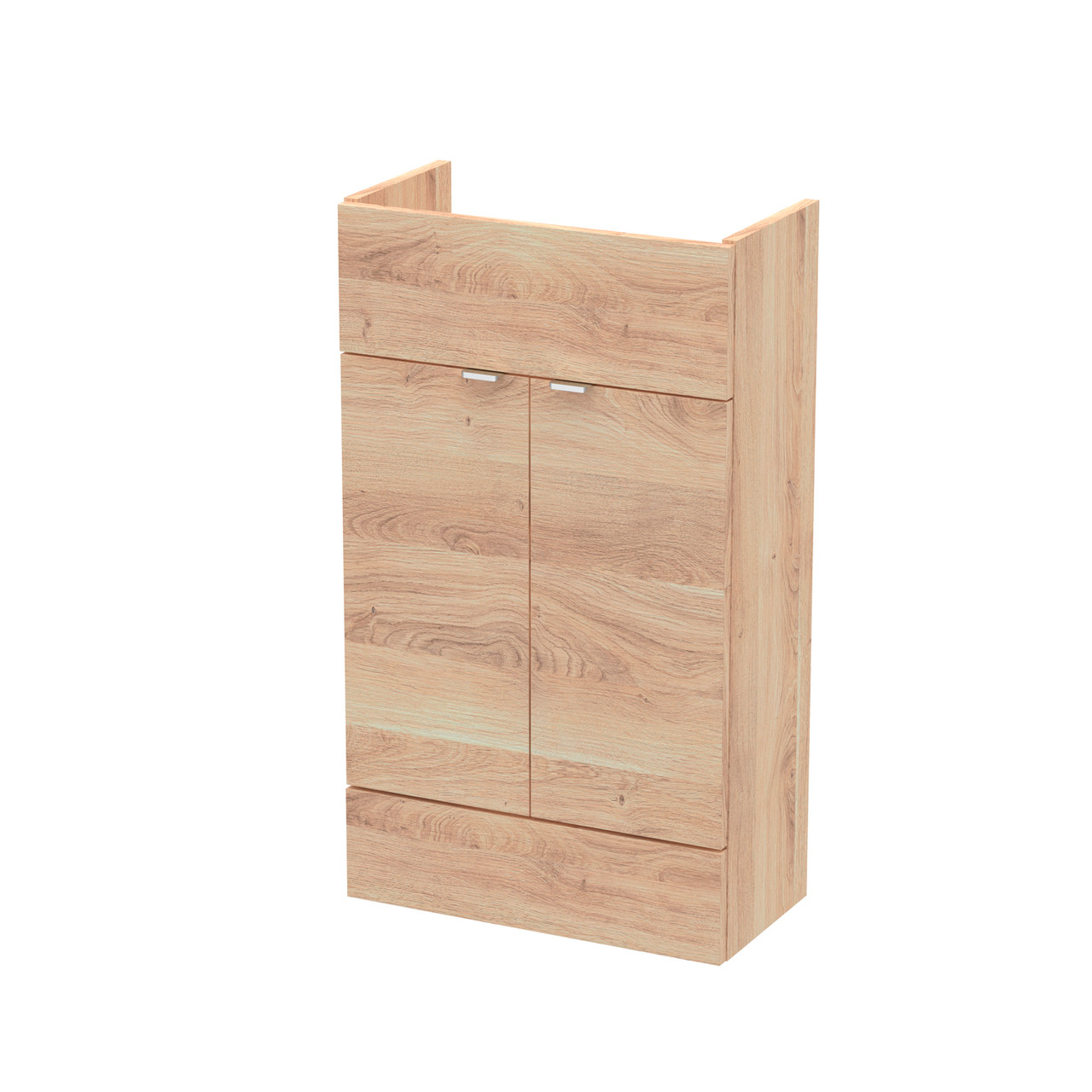 Hudson Reed Fusion Compact Woodgrain Floor Standing 2 Door Vanity Unit