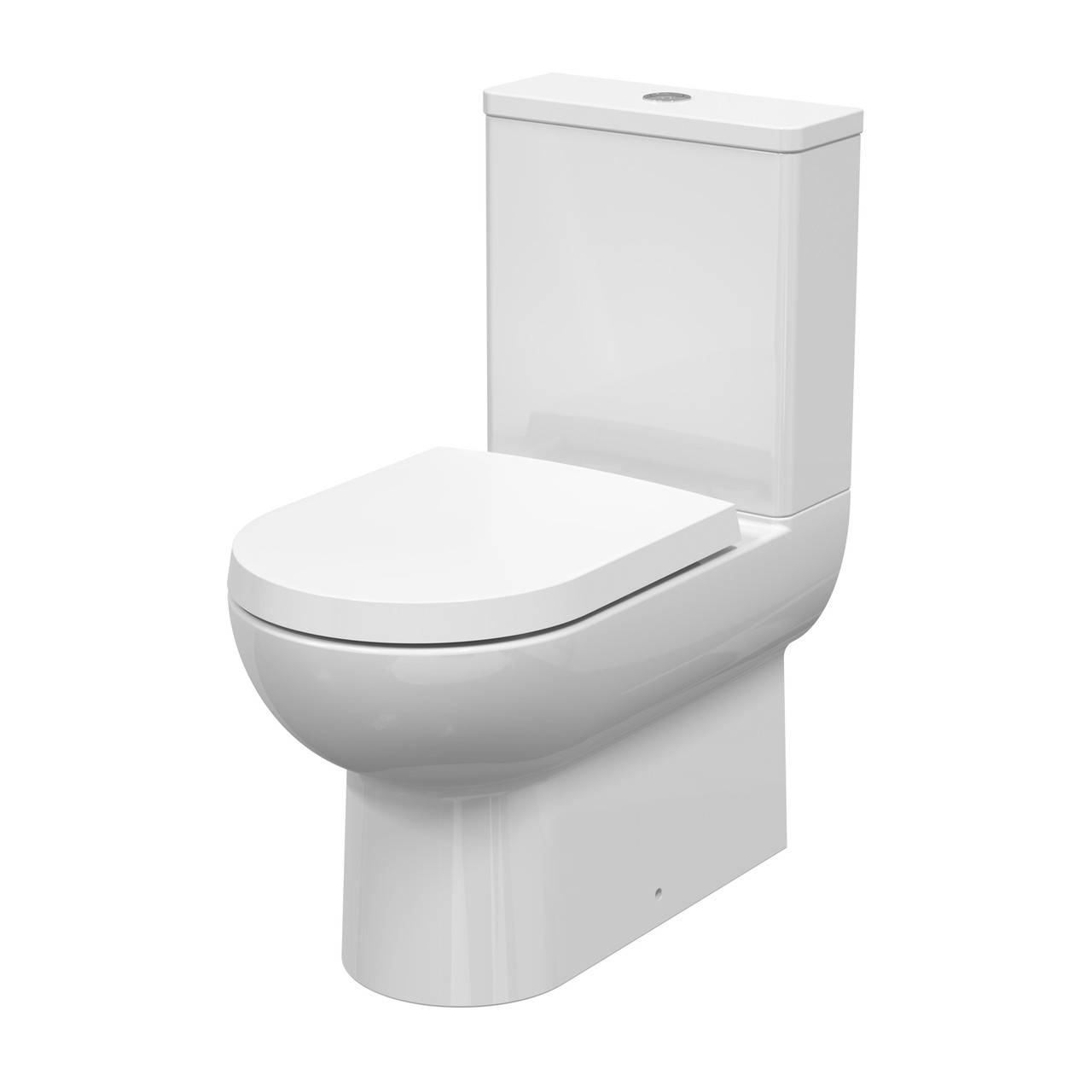 Nuie Isla Flush to Wall Close Coupled Toilet Pan and Cistern