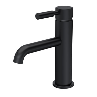 Hudson Reed Matt Black Tec Lever Mono Basin Mixer Tap | | Brass | 45Mm X 150Mm X 145Mm