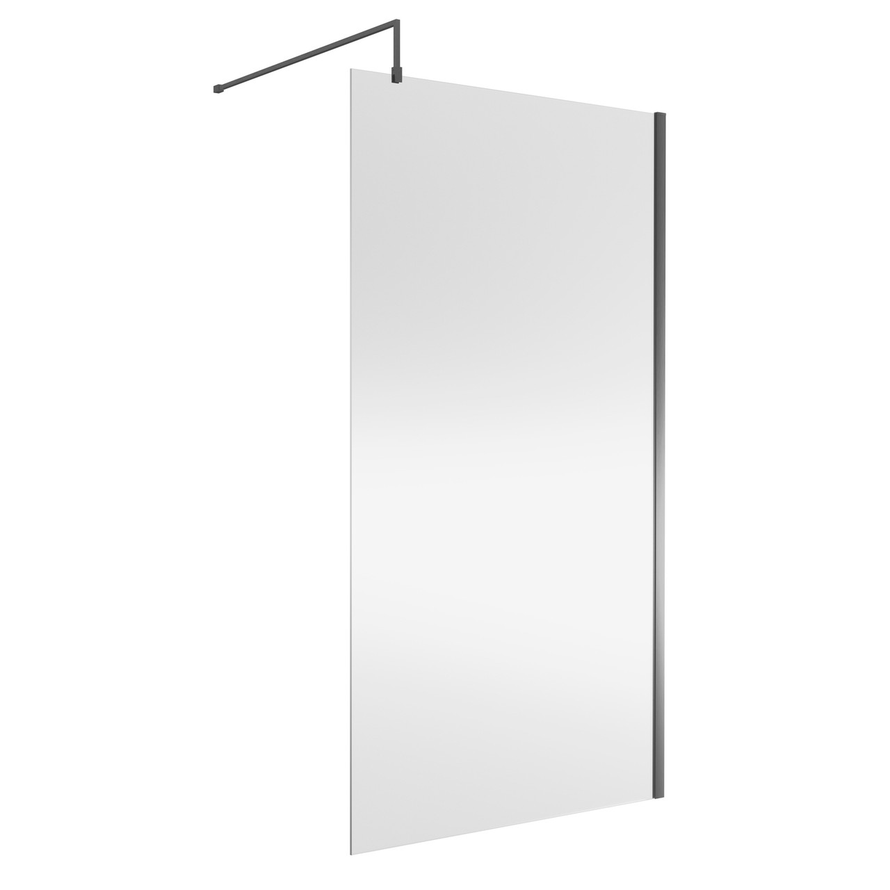 Nuie Wetroom Shower Screen with Support Bar
