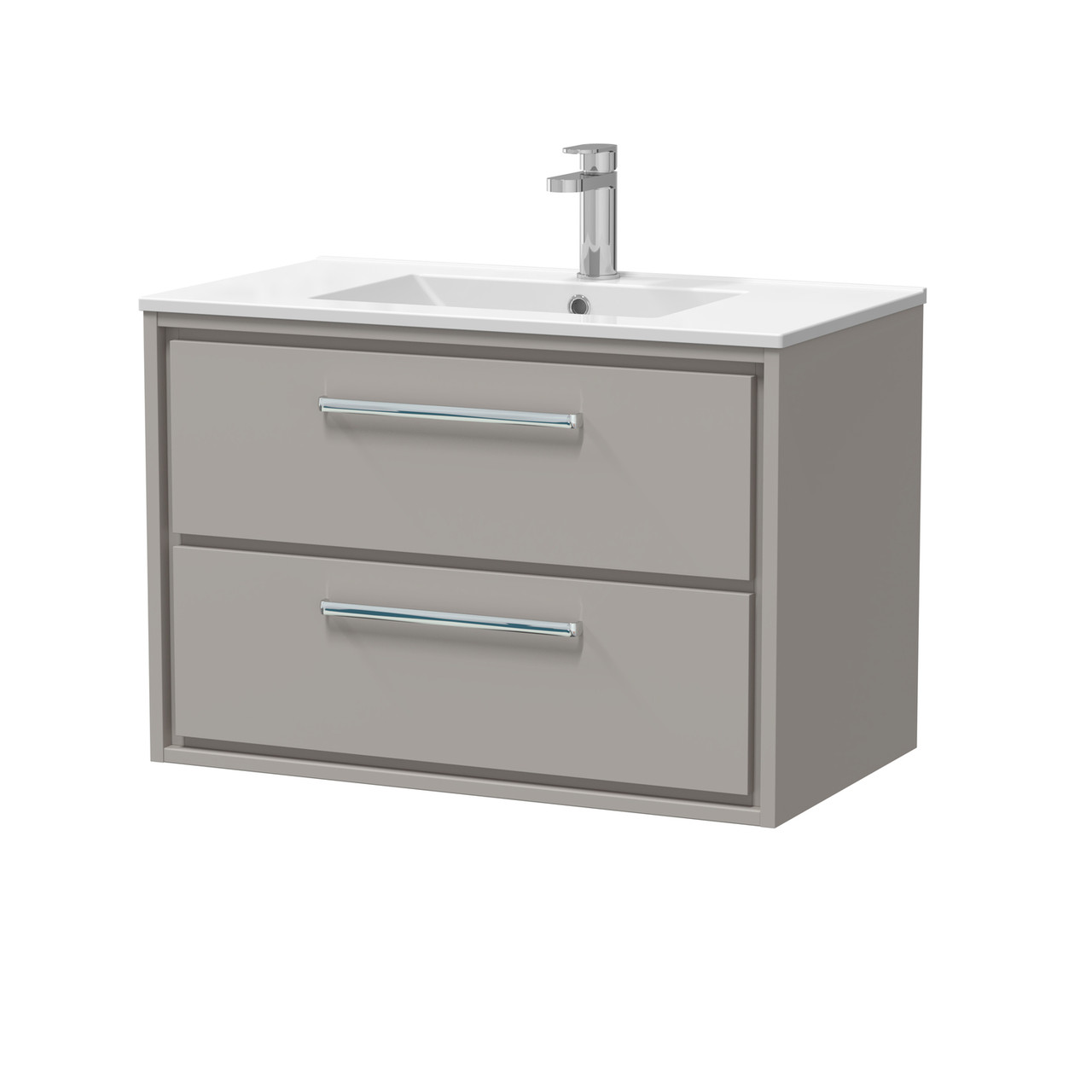 Hudson Reed Lille Matt Wall Hung 2 Drawer Vanity Unit and Minimalist Basin