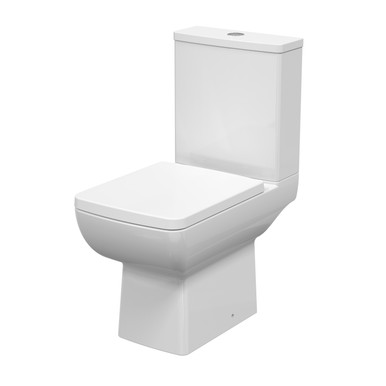 Nuie White Cleo Short Projection Close Coupled Toilet Pan And Cistern | | Ceramic | 363Mm X 800Mm X 615Mm