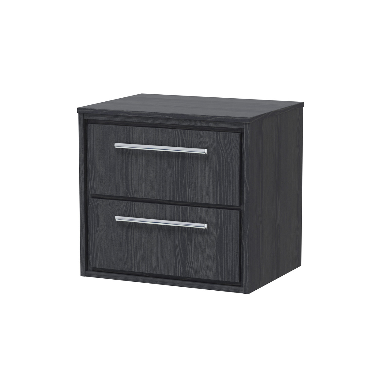 Hudson Reed Lille Woodgrain Wall Hung 2 Drawer Vanity Unit with Worktop
