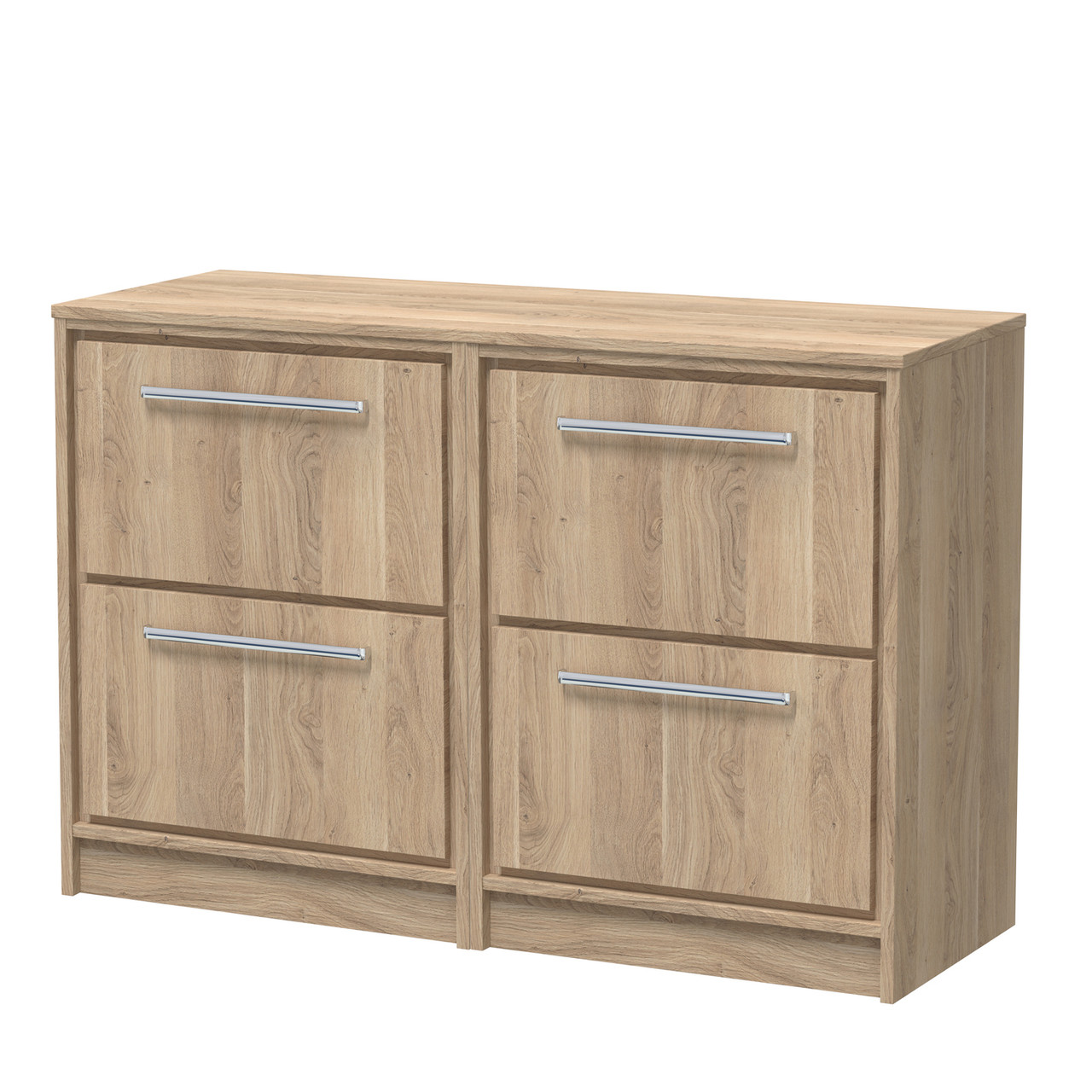 Hudson Reed Lille Woodgrain 2 Drawer Vaniey Unit with Worktop