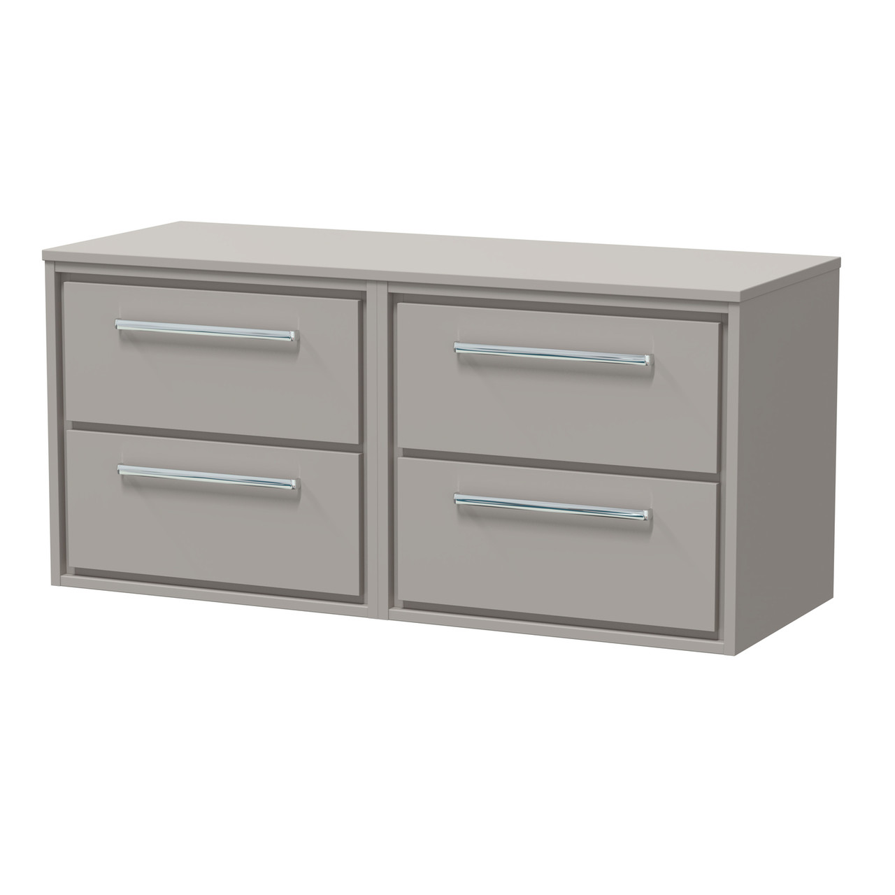 Hudson Reed Lille Matt Wall Hung 4 Drawer Vanity Unit with Worktop
