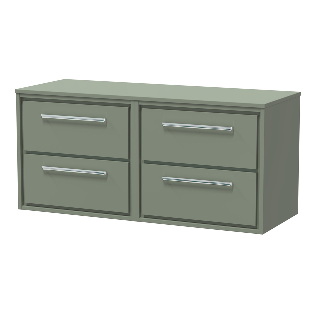 Hudson Reed Lille Matt Wall Hung 4 Drawer Vanity Unit with Worktop