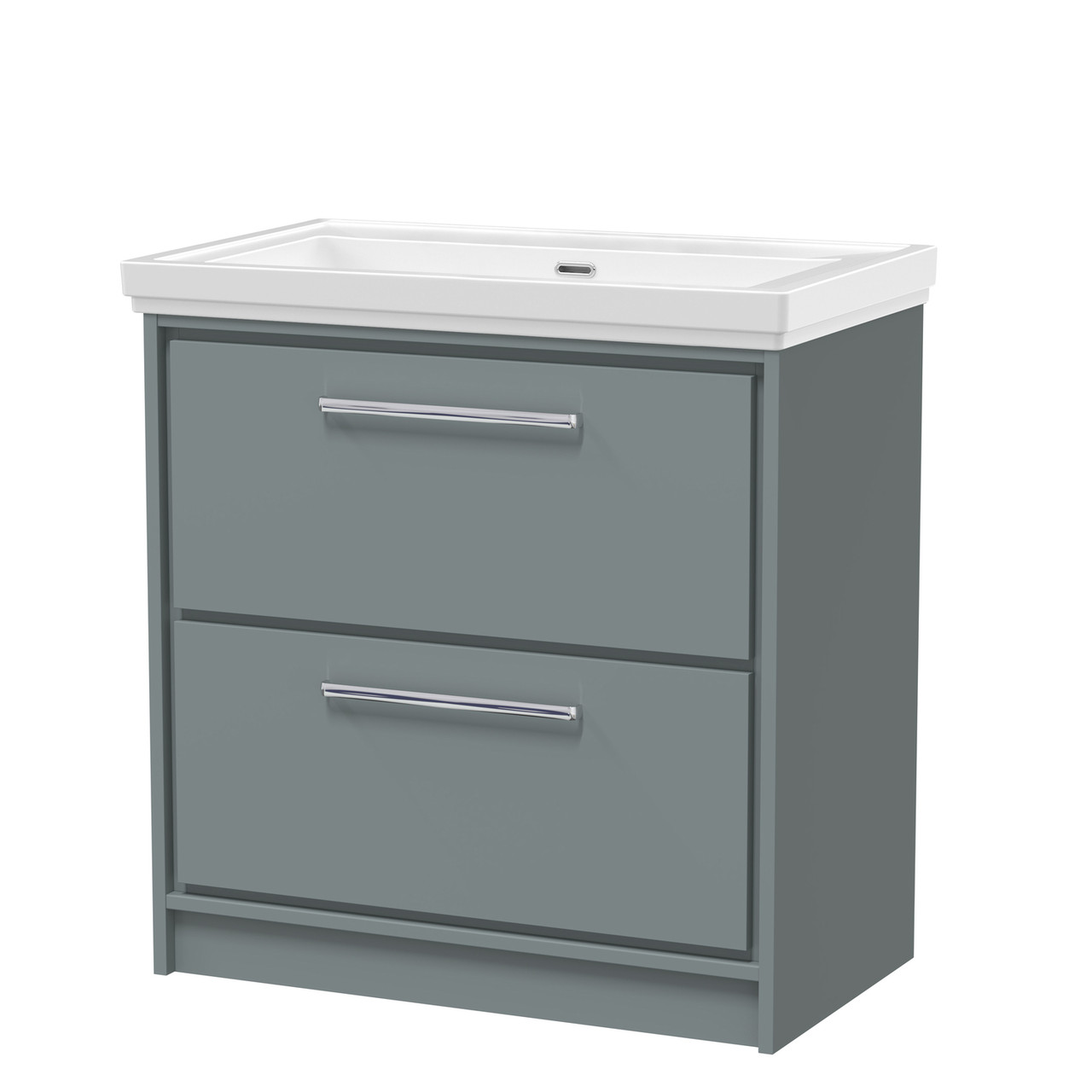Hudson Reed Lille Matt 2 Drawer Vanity Unit and Classique Fireclay Basin