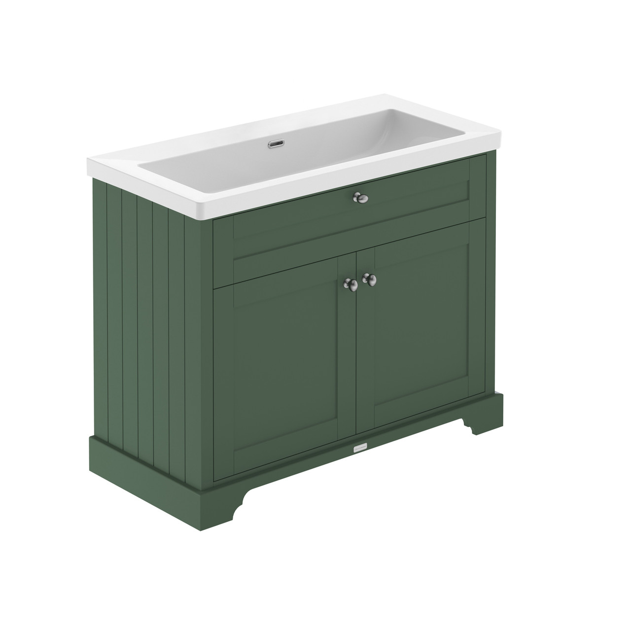 Old London Matt 2 Door Vanity Unit and Minimalist Fireclay Basin