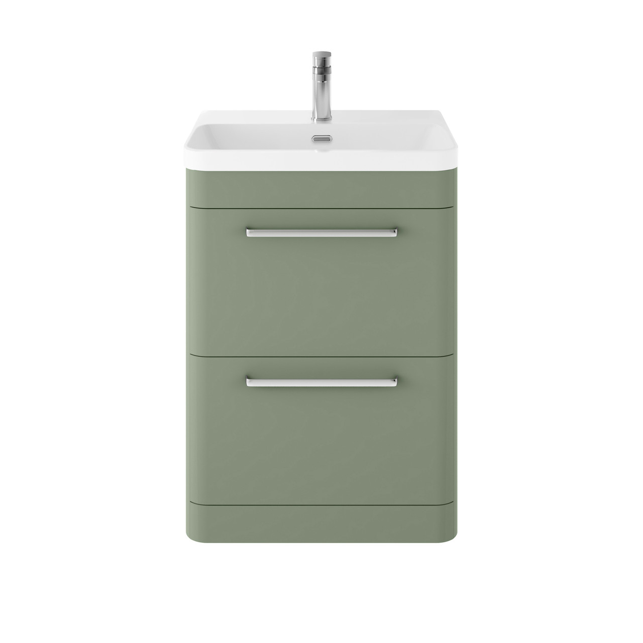 Hudson Reed Solar Matt 2 Drawer Vanity Unit and Thin Edge Basin