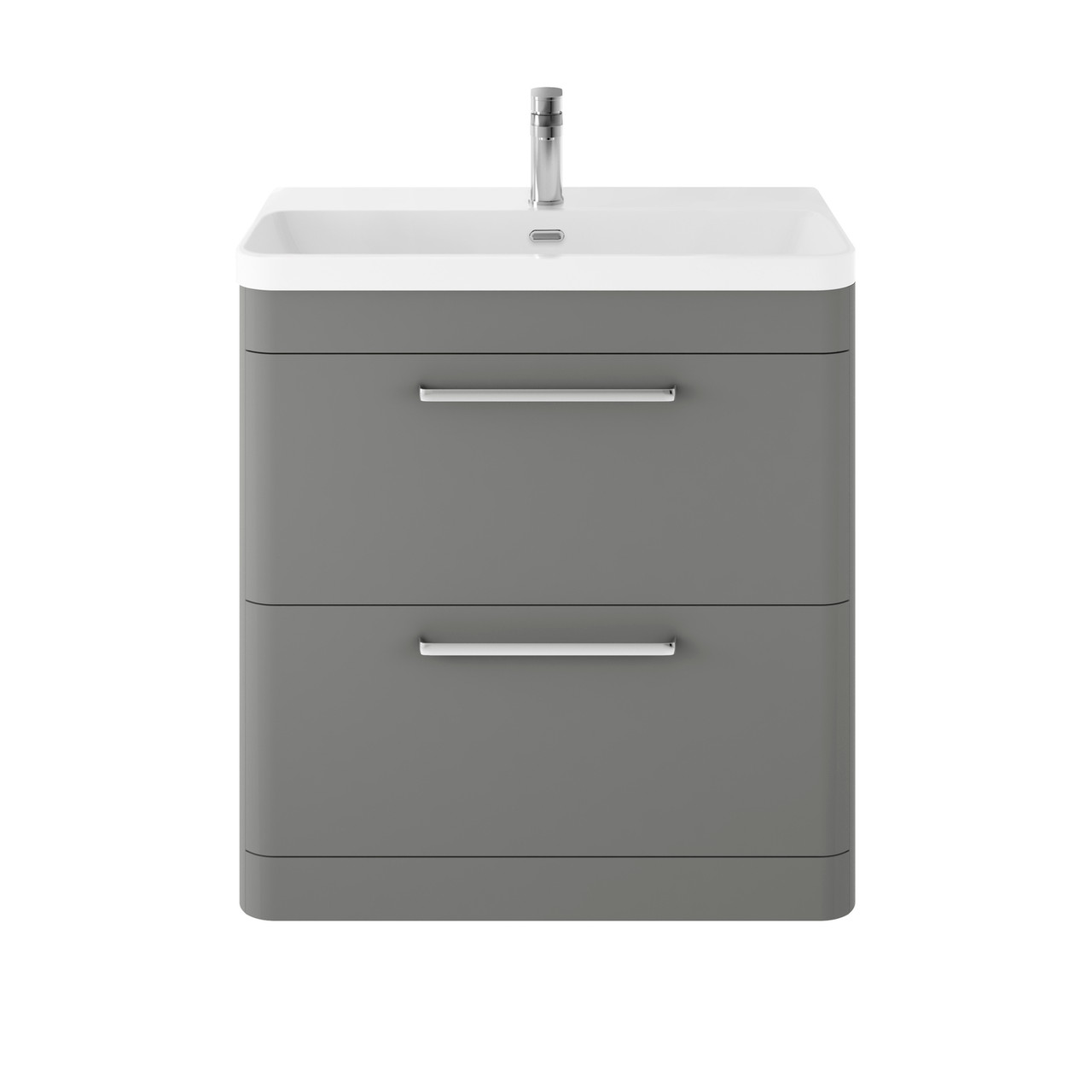 Hudson Reed Solar Matt 2 Drawer Vanity Unit and Thin Edge Basin