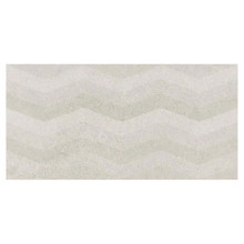 Bergdust White Struktura Zigzac Ceramic Wall Tile, alternate view 2