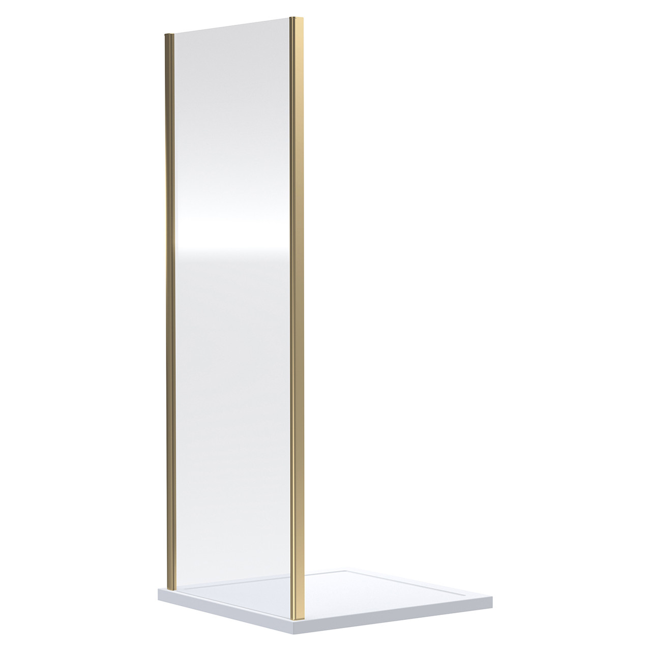 Wholesale Domestic Brushed Brass Niva 6 Shower Enclosure Side Panel | | Glass/Aluminium | 760Mm