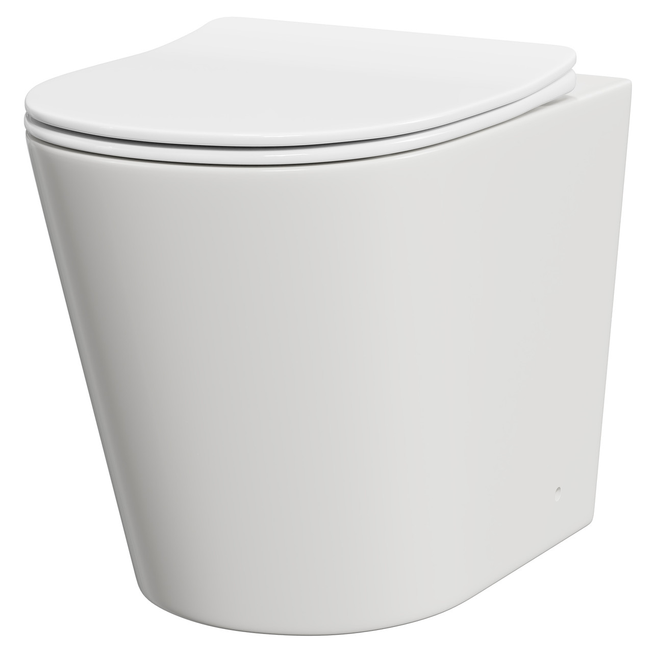 Rocco Glazed Back to Wall Toilet Pan with Soft Close Toilet Seat
