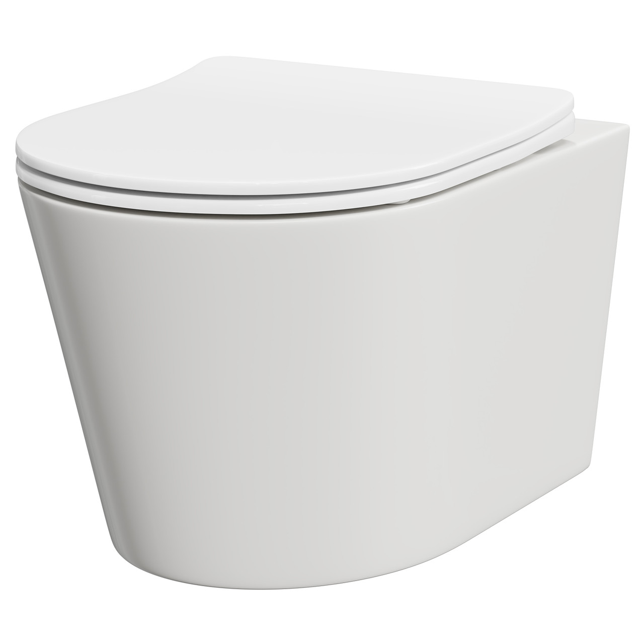 Rocco Glazed Wall Hung Toilet Pan with Soft Close Toilet Seat