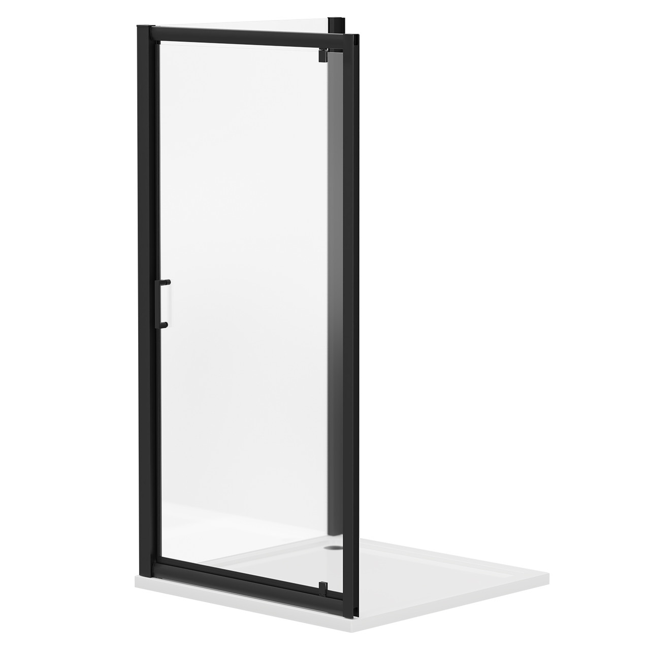 Wholesale Domestic Matt Black Niva 6 Pivot Door Shower Enclosure | | Glass/Aluminium | 760Mm X 900Mm
