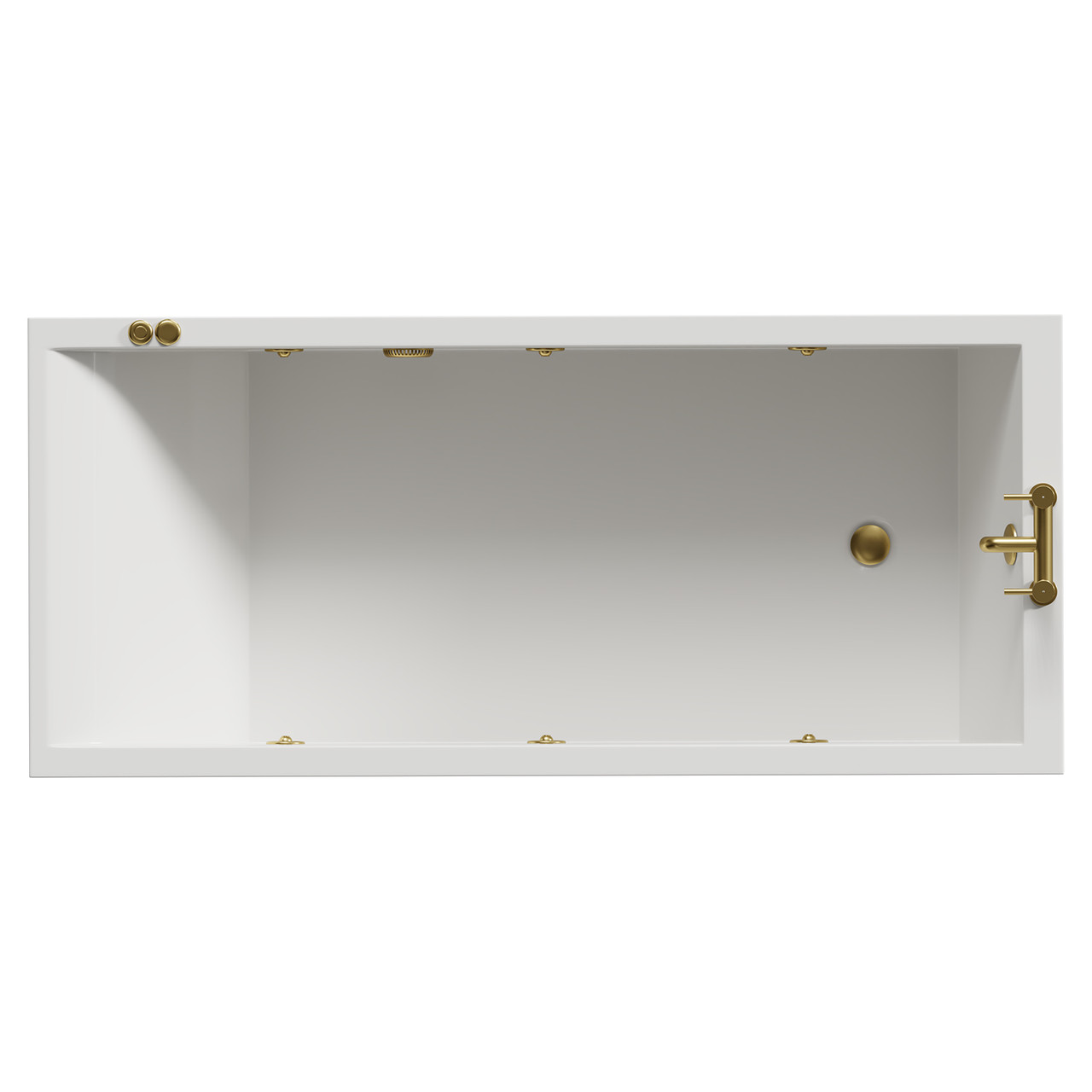 Summit 6 Jet Brushed Brass V-Tec Single Ended Whirlpool Bath