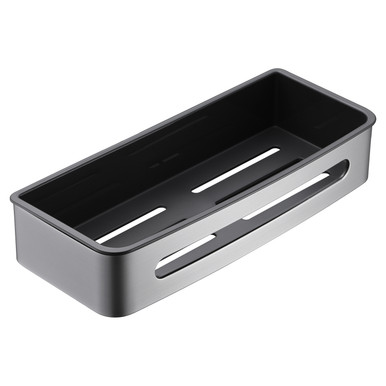 Wholesale Domestic Gunmetal Grey Andros Colore Wall Mounted Rectangular Basket | | Stainless Steel | 290Mm X 55Mm X 115Mm