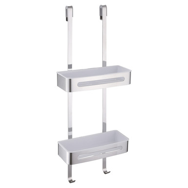 Wholesale Domestic Chrome Andros 2 Tier Hanging Shower Caddy | | Stainless Steel | 290Mm X 750Mm X 150Mm