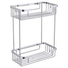 Chios Rectangular 2 Tier Wall Mounted Wire Basket, alternate view 2