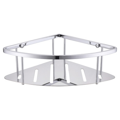 Wholesale Domestic Chrome Delos Wall Mounted Large Corner Basket | | Stainless Steel | 293Mm X 80Mm X 220Mm