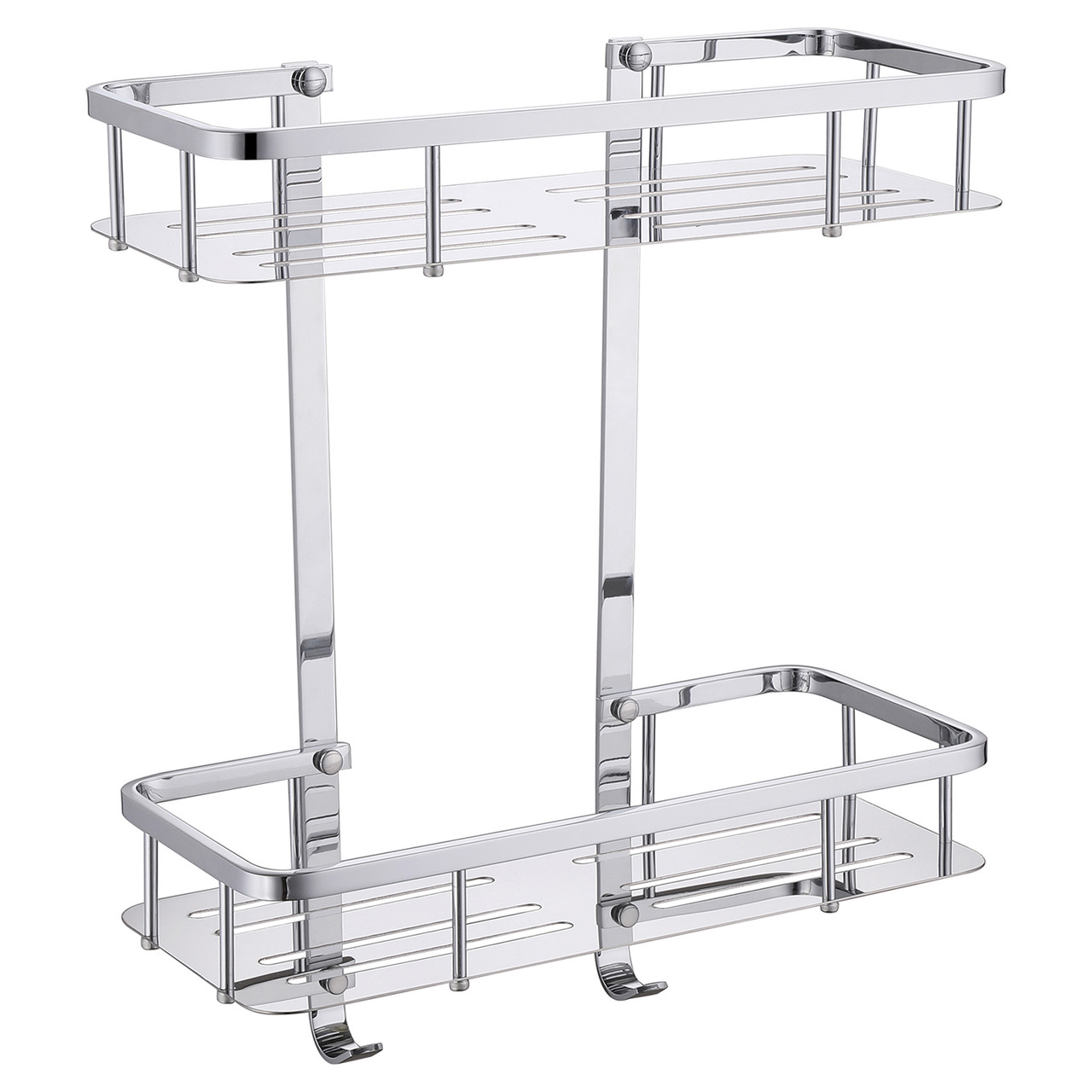 Delos 2 Tier Wall Mounted Rectangular Basket