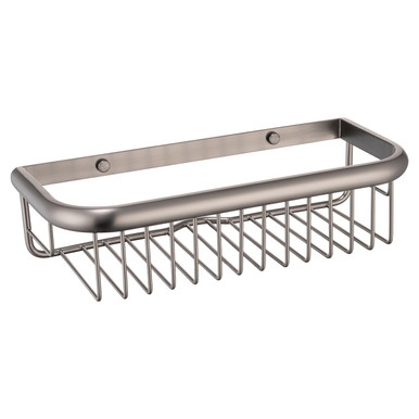 Wholesale Domestic Gunmetal Grey Edessa Colore Large Wall Mounted Rectangular Wire Basket | | Brass | 300Mm X 80Mm X 130Mm