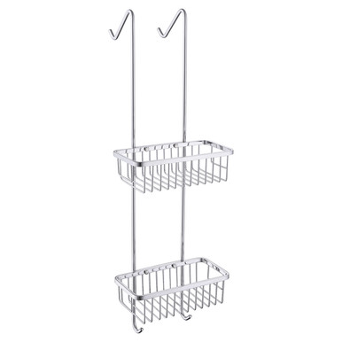 Wholesale Domestic Chrome Naxos 2 Tier Hanging Shower Caddy | | Stainless Steel | 250Mm X 750Mm X 260Mm