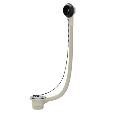 Wholesale Domestic Matt Black Colore Retainer Bath Waste And Overflow With Brass Plug And Ball Chain | | 70Mm X 580Mm X 70Mm