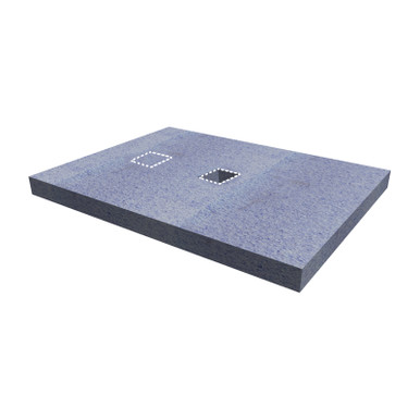 Wholeseal Wetroom Rectangular Shower Substrate With End/Centre Square Waste Outlet | Structural Foam | 1800Mm X 900Mm X 80Mm