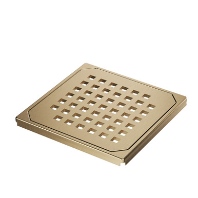 Wholeseal Brushed Brass Wetroom Square Waste Designer Grid Cover Plate | | Stainless Steel | 120Mm