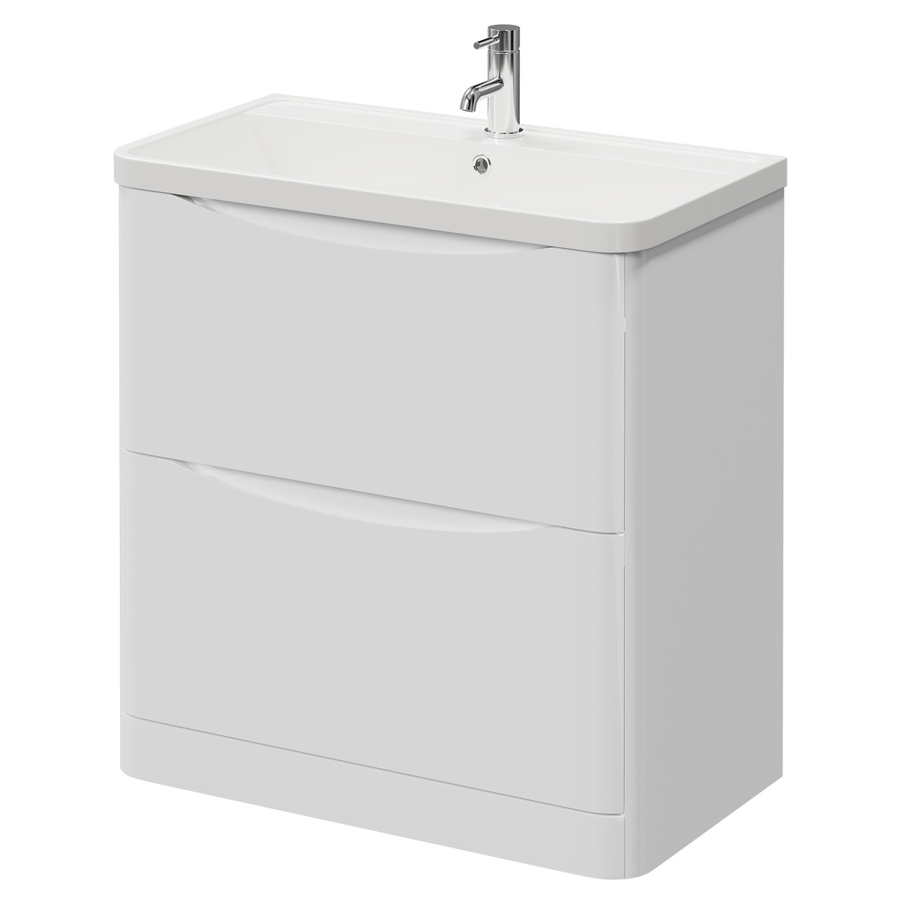 Vela 2 Drawer Vanity Unit with Anya Basin
