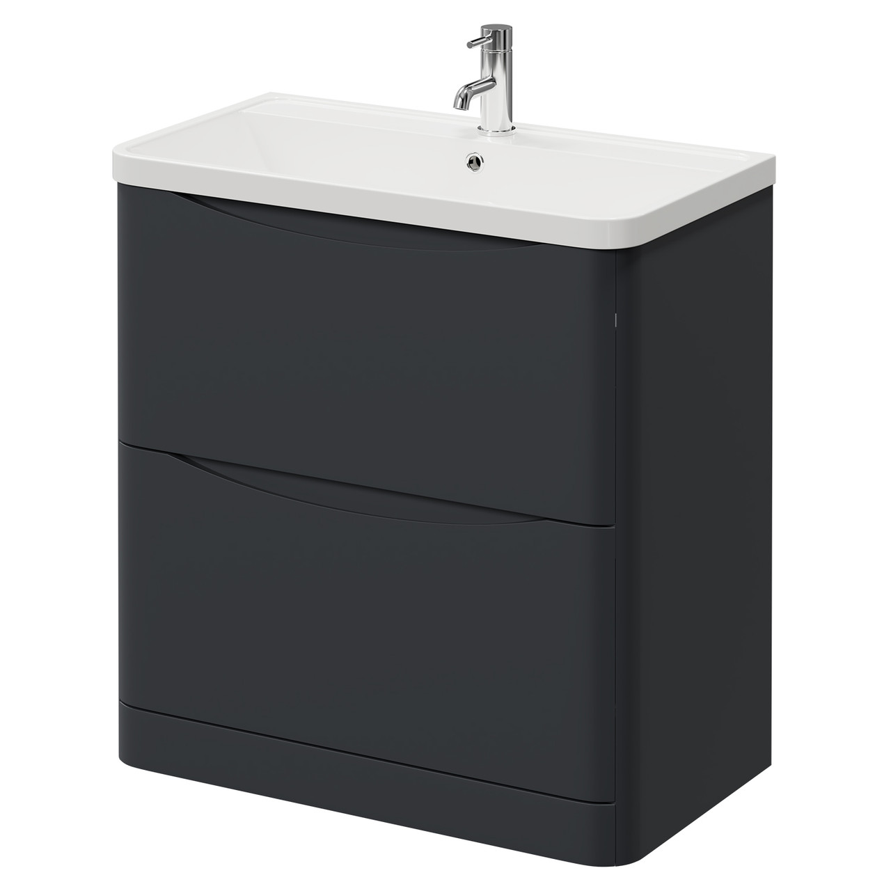 Vela 2 Drawer Vanity Unit with Anya Basin