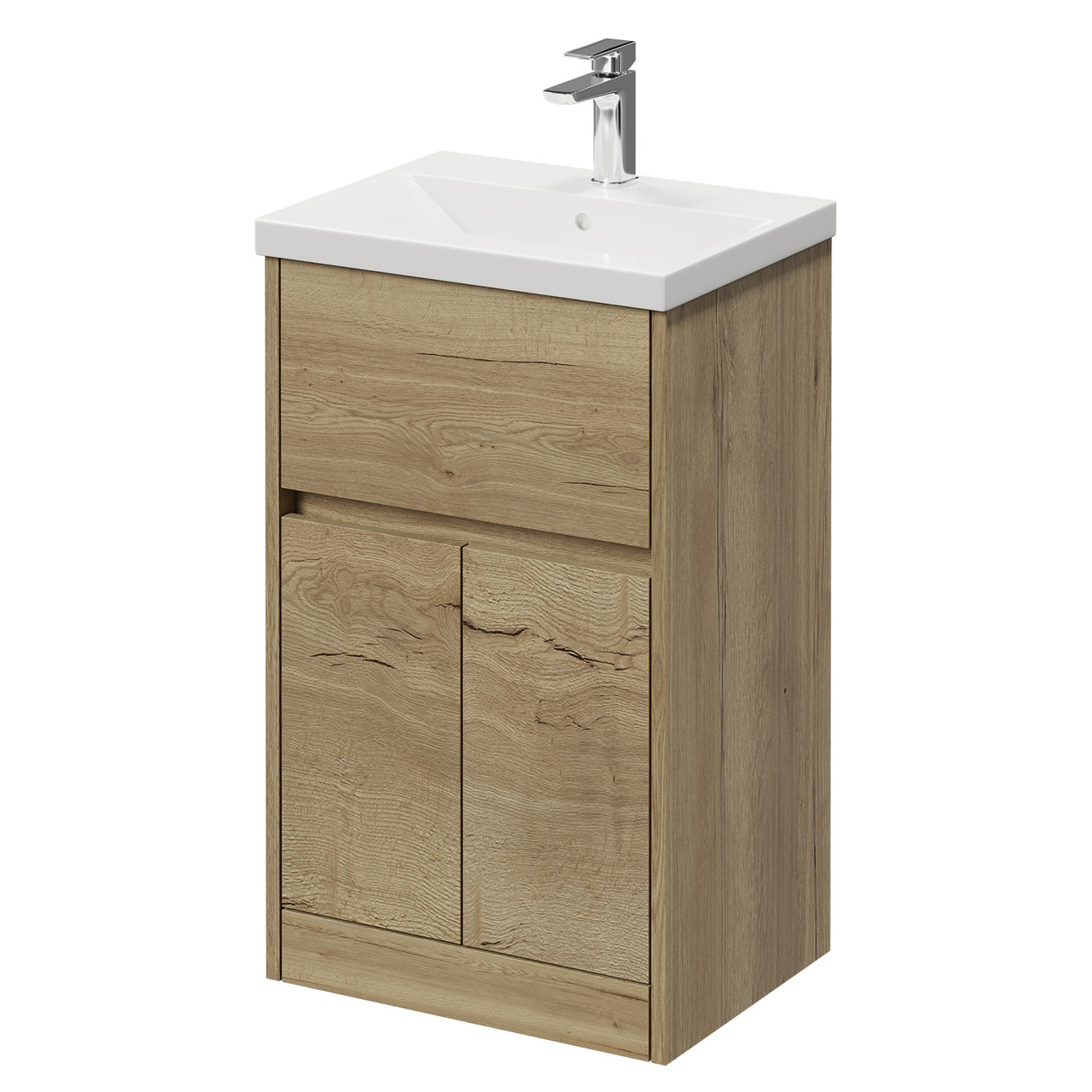 Montego 1 Drawer 2 Door Vanity Unit with Glide Basin