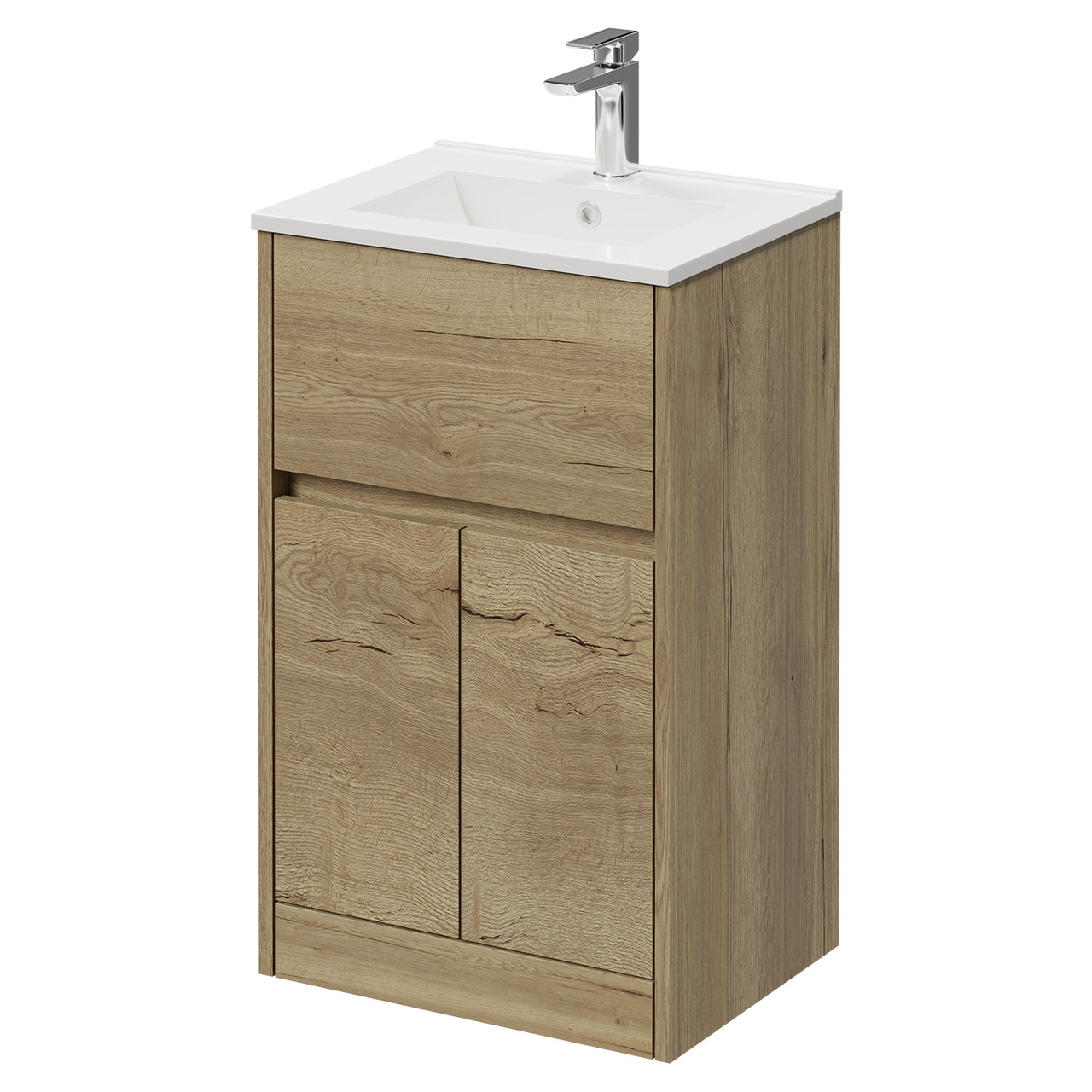 Montego 1 Drawer 2 Door Vanity Unit with Angel Basin