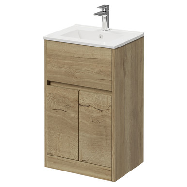 Wholesale Domestic Autumn Oak Montego 1 Drawer 2 Door Vanity Unit With Angel Basin | | Mdf | 500Mm