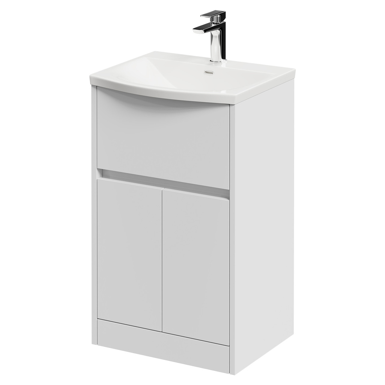 Montego 1 Drawer 2 Door Vanity Unit with Arc Basin