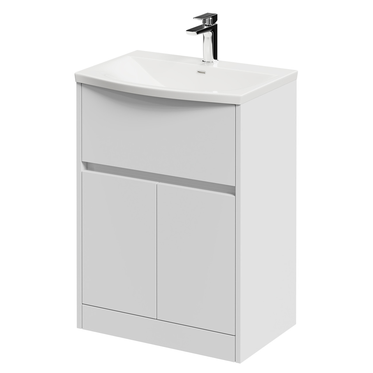 Montego 1 Drawer 2 Door Vanity Unit with Arc Basin