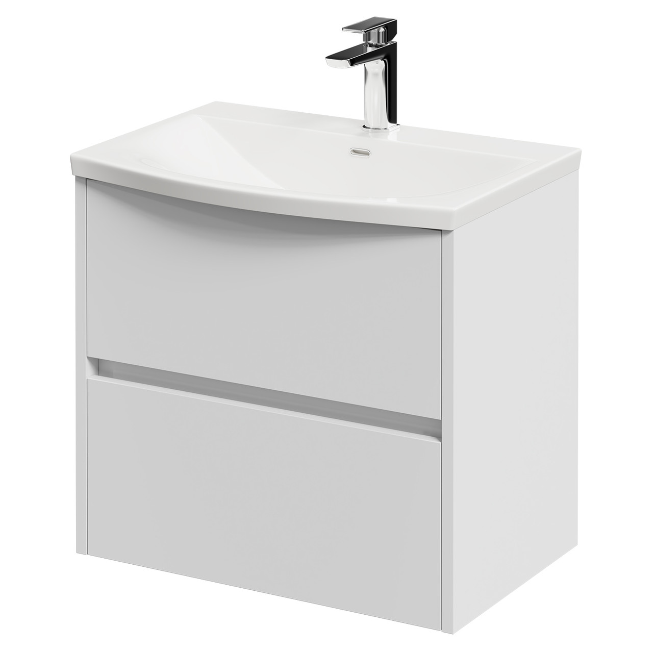 Montego Wall Mounted 2 Drawer Vanity Unit with Arc Basin