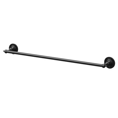 Windsor Matt Black 1930 Traditional Colore Wall Mounted Towel Rail | | Mild Steel | 635Mm X 60Mm X 82Mm