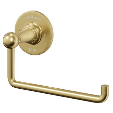 Windsor Brushed Brass 1930 Traditional Colore Wall Mounted Toilet Roll Holder | | 167Mm X 89Mm X 77Mm