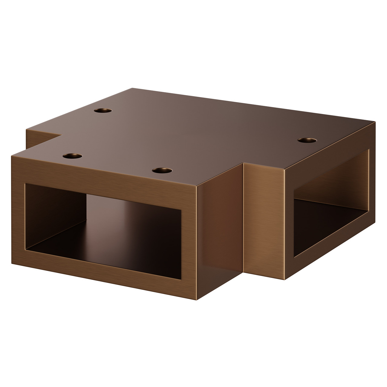 Wholesale Domestic Brushed Bronze Pacco T-Piece For Joining Flat Support Bars | | Aluminium | 8Mm/10Mm