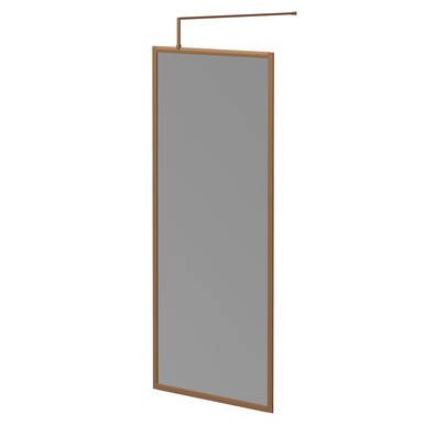 Wholesale Domestic Brushed Bronze Pacco 8Mm Smoked Glass Fully Framed Walk In Shower Screen Including Wall Channel And Support Bar | | Glass/Aluminium | 1950Mm X 900Mm