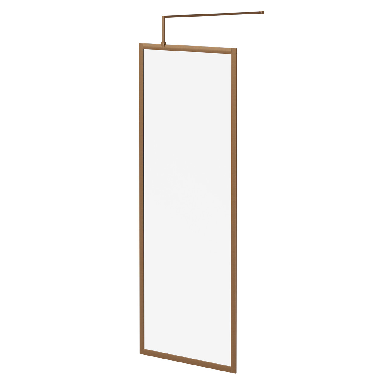 Wholesale Domestic Brushed Bronze Pacco 8Mm Clear Glass Fully Framed Walk In Shower Screen Including Wall Channel And Support Bar | | Glass/Aluminium | 1850Mm X 760Mm