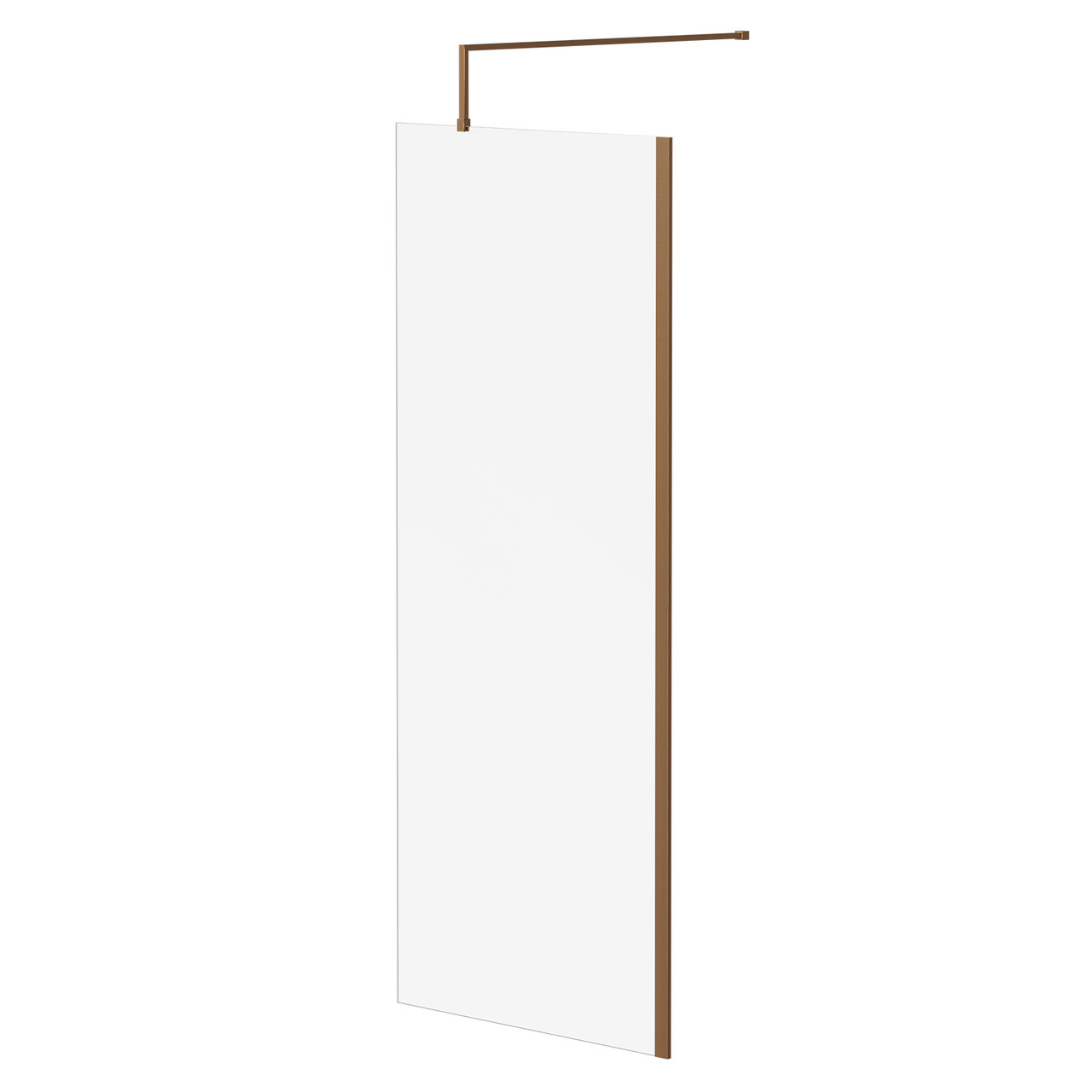 Wholesale Domestic Brushed Bronze Pacco 8Mm Clear Glass Walk In Shower Screen Including Wall Channel And Support Bar | | Glass/Aluminium | 1850Mm X 760Mm