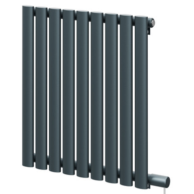 Boone Anthracite Horizontal Electric Single Panel Radiator | | Mild Steel | 600Mm X 540Mm