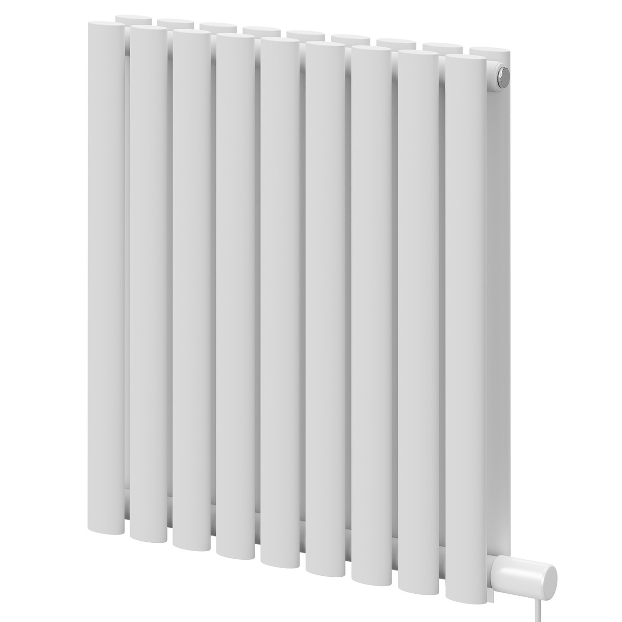 Boone White Horizontal Electric Double Panel Radiator | | Mild Steel | 600Mm X 540Mm