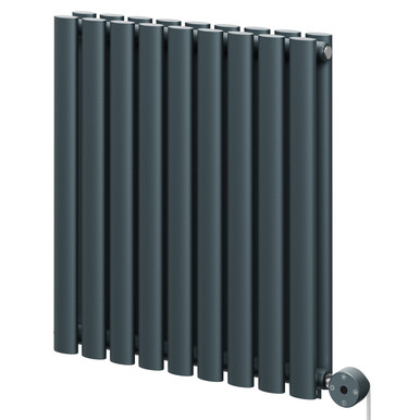 Boone Anthracite Horizontal Digital Thermostatic Electric Double Panel Radiator | | Mild Steel | 600Mm X 540Mm